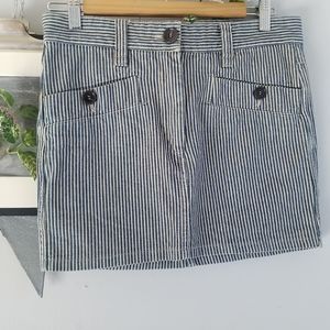 Isabel Marant Black and White Striped Mini Skirt